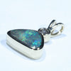Natural Australian Boulder Opal and Diamond Gold Pendant (11mm x 7mm) Code - Z35