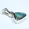 Natural Australian Boulder Opal and Diamond Gold Pendant (11mm x 7mm) Code - Z35