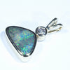 10k Gold - Solid Queensland Boulder Opal - Natural Diamond