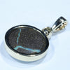 Natural Australian Boulder Opal and Diamond Gold Pendant (16mm x 16mm) Code - Z37