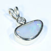 Lightning Ridge Solid Dark Opal and Diamond Gold Pendant (11mm x 7mm ) Code - Z40