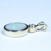 Coober Pedy Solid Opal and Diamond Gold Pendant (11mm x 8mm) Code - Z51
