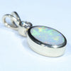 Coober Pedy Solid Opal and Diamond Gold Pendant (11mm x 8mm) Code - Z51