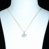 Lightning Ridge Solid Dark Opal and Diamond Gold Pendant (11mm x 7mm ) Code - Z40