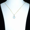 Coober Pedy Solid Opal and Diamond Gold Pendant (11mm x 8mm) Code - Z51