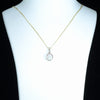 Coober Pedy White Opal and Diamond Gold Pendant (10mm x 9mm) Code - Z36