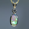 Gold Opal and Diamond Pendant - Australian Opal Shop - Gold Coast - Qld