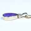 Natural Australian Boulder Opal and Diamond Gold Pendant (12mm x 8mm) Code - AA267