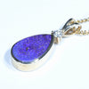10k Gold - Solid Queensland Boulder Opal - Natural Diamond
