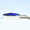 Natural Australian Boulder Opal and Diamond Gold Pendant (17.5mm x 8.5mm) Code - Z38