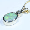 10k Gold - Solid Lighting Ridge Dark Opal - Natural Diamond