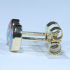 Coober Pedy Crystal Opal 14K Gold Stud Earrings (6mm x 4mm) Code W68