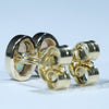 Coober Pedy Crystal Opal 14K Gold Stud Earrings (6mm x 4mm) Code W68