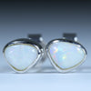 Silver Opal Studs - Australian Opal Shop - 186 Brisbane Rd - Gold Coast - Qld