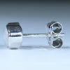 Coober Pedy Solid White Opal Silver Stud Earring (6.5mm x 5mm) Code - V93