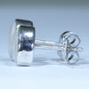 Coober Pedy Solid Opal Silver Stud Earring (8mm x 7mm) Code - V74