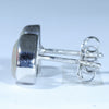 Coober Pedy Solid Opal Silver Stud Earring (10mm x 8mm) Code - V86
