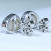 Coober Pedy Solid Opal Silver Stud Earring (10mm x 8mm) Code - V86