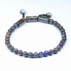 Natural Australian Boulder Opal Matrix Adjustable Bead Bracelet