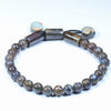 Natural Australian Boulder Opal Matrix Adjustable Opal Bead Bracelet