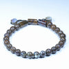 Natural Australian Boulder Opal Matrix Adjustable Bead Bracelet