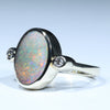 10k Gold - Solid Queensland Boulder Opal - Natural Diamonds