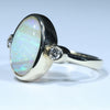 10k Gold - Solid Queensland Crystal Opal - Natural Diamonds