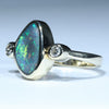 10k Gold - Solid Lighting Ridge Black Opal - Natural Diamonds