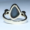 Lightning Ridge Black Opal and Diamond  Gold Ring Size 6.75 Code - T29