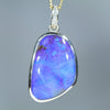 Natural Australian Boulder Opal Gold and Diamond Pendant