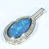 10k Gold - Solid Black Opal - Natural Diamonds