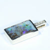 Natural Australian Boulder Opal and Diamond Gold Pendant (15 mm x 9 mm) Code - X25