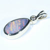 10k Gold - Solid Lightning Ridge Black Opal - Natural Diamond