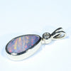 Lightning Ridge Solid Black Opal and Diamond Gold Pendant (15.5mm x 9mm ) Code - X23