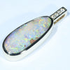 Natural Australian Boulder Opal and Diamond Gold Pendant (20 mm x 8.5 mm) Code - X53