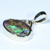 10k Gold - Solid Queensland Boulder Opal - Natural Diamond