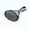 Natural Australian Boulder Opal and Diamond Gold Pendant (16 mm x 10.5 mm) Code - X24