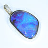 Natural Australian Boulder Opal and Diamond Gold Pendant (23.5mm x 16.5mm) Code - X8