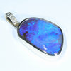 Natural Australian Boulder Opal and Diamond Gold Pendant (23.5mm x 16.5mm) Code - X8