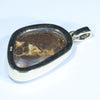 Natural Australian Boulder Opal and Diamond Gold Pendant (23.5mm x 16.5mm) Code - X8