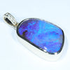 Natural Australian Boulder Opal and Diamond Gold Pendant (23.5mm x 16.5mm) Code - X8