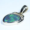 Lightning Ridge Solid Black Opal and Diamond Gold Pendant (13mm x 11mm ) Code - X5