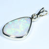 Coober Pedy Crystal Opal and Diamond Gold Pendant (18mm x 12.5mm) Code - X10