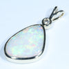 Coober Pedy Crystal Opal and Diamond Gold Pendant (18mm x 12.5mm) Code - X10