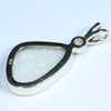 Coober Pedy Crystal Opal and Diamond Gold Pendant (18mm x 12.5mm) Code - X10