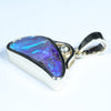 Natural Australian Boulder Opal and Diamond Gold Pendant (18mm x 9mm) Code - X22