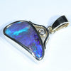 10k Gold - Solid Queensland Boulder Opal - Natural Diamond