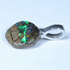 Australian Boulder Opal Silver Pendant with Silver Chain (11mm x 11mm) Code - Y229