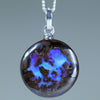 Natural Australian Boulder Opal Silver Pendant