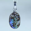 Natural Australian Boulder Opal Silver Pendant